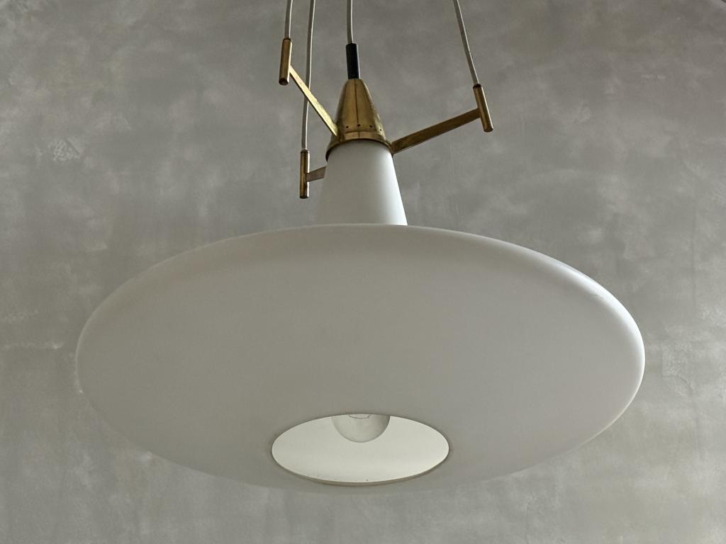 A 1960s Italian Opaline Ceiling Lamp