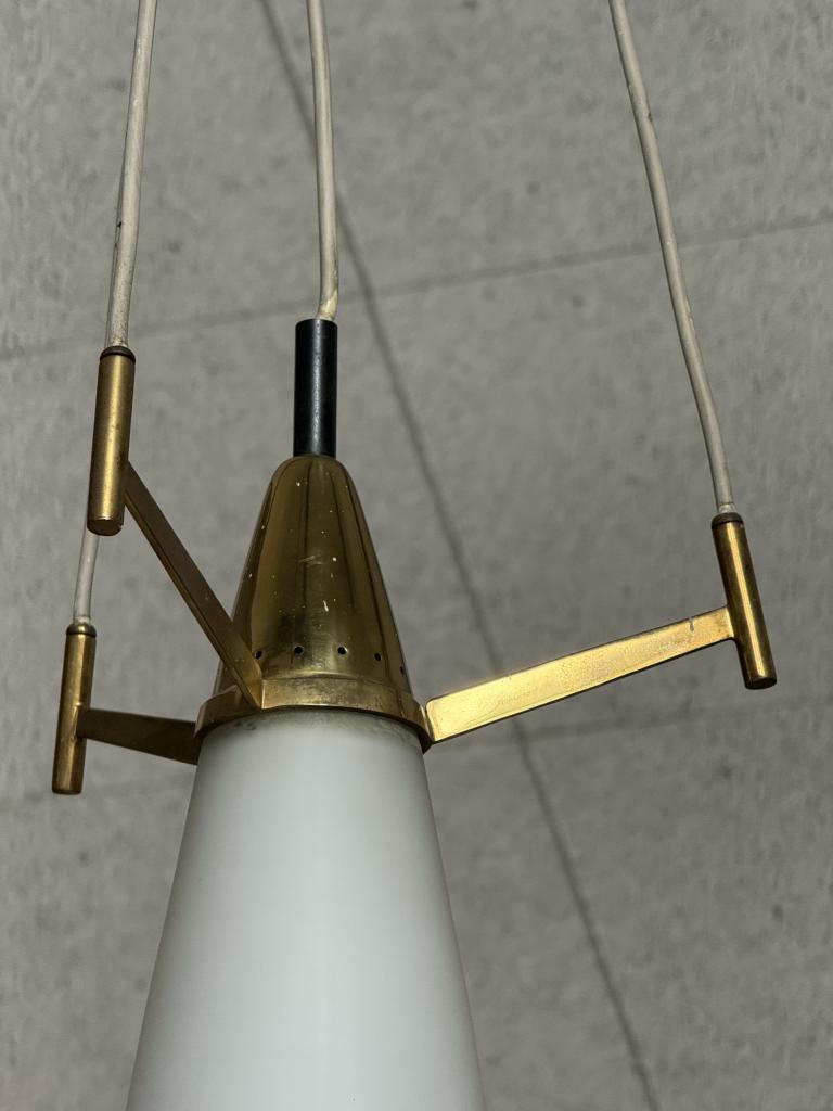 A 1960s Italian Opaline Ceiling Lamp