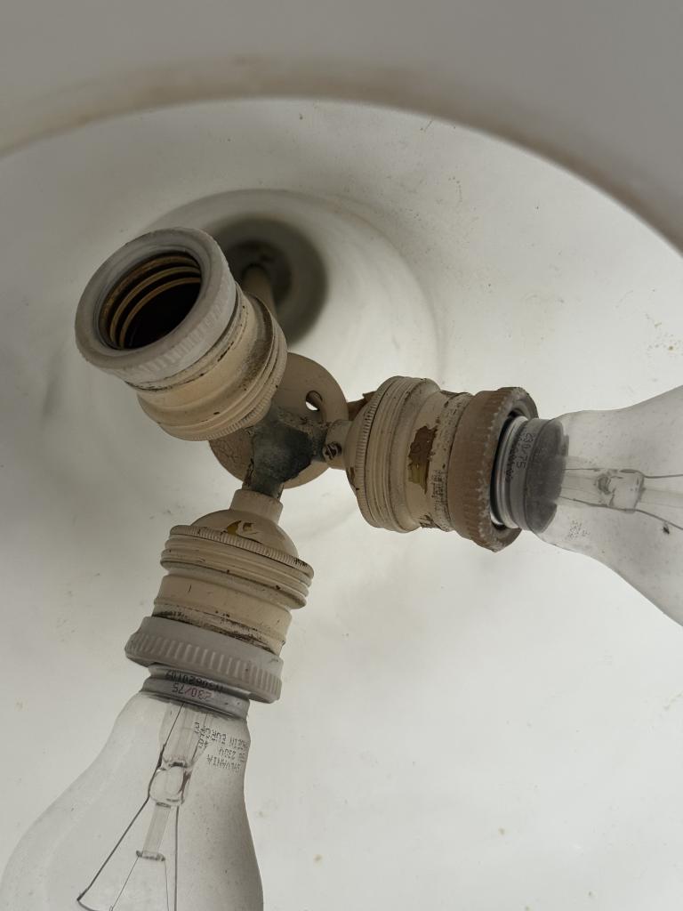 A 1960s Italian Opaline Ceiling Lamp