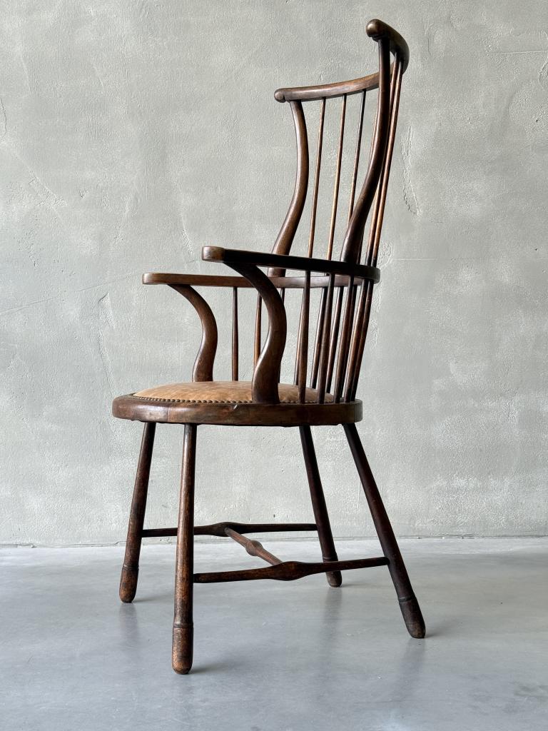 An Arts and Crafts Stick Back Chair