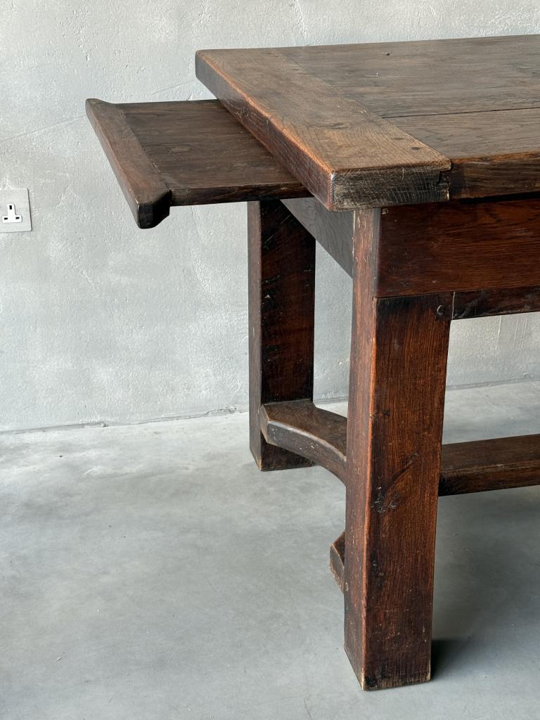 A C19th French Oak Table de Ferme