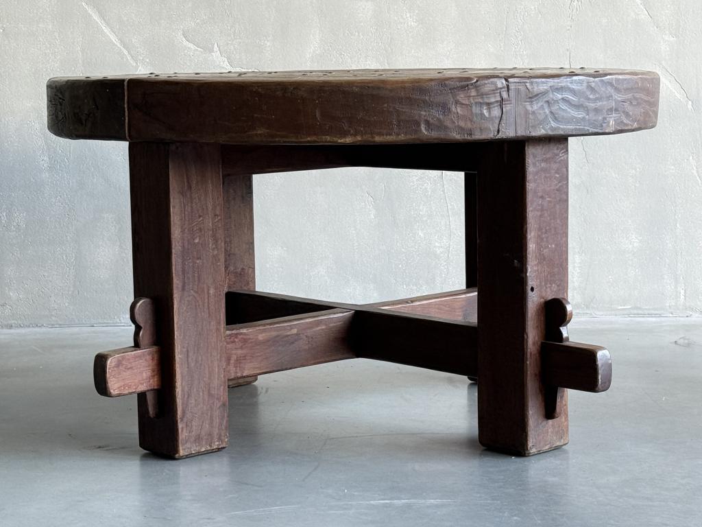 A Monumental Circular Oak Table