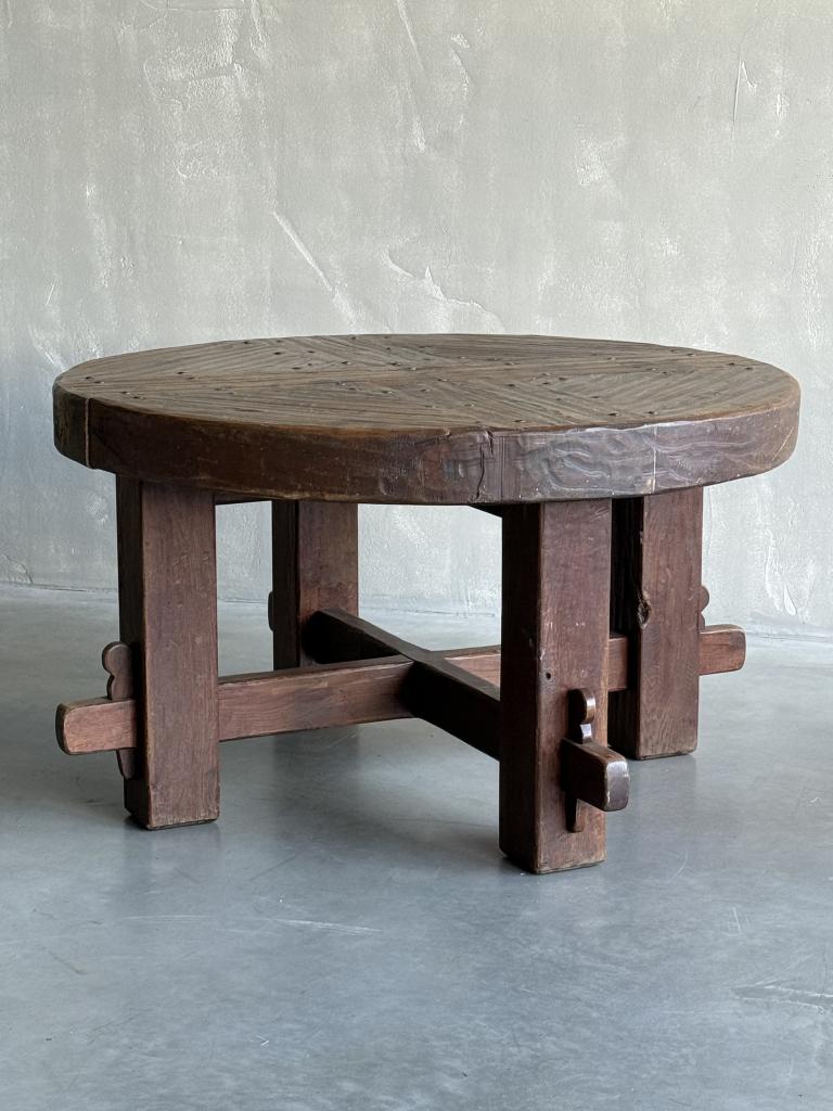 A Monumental Circular Oak Table