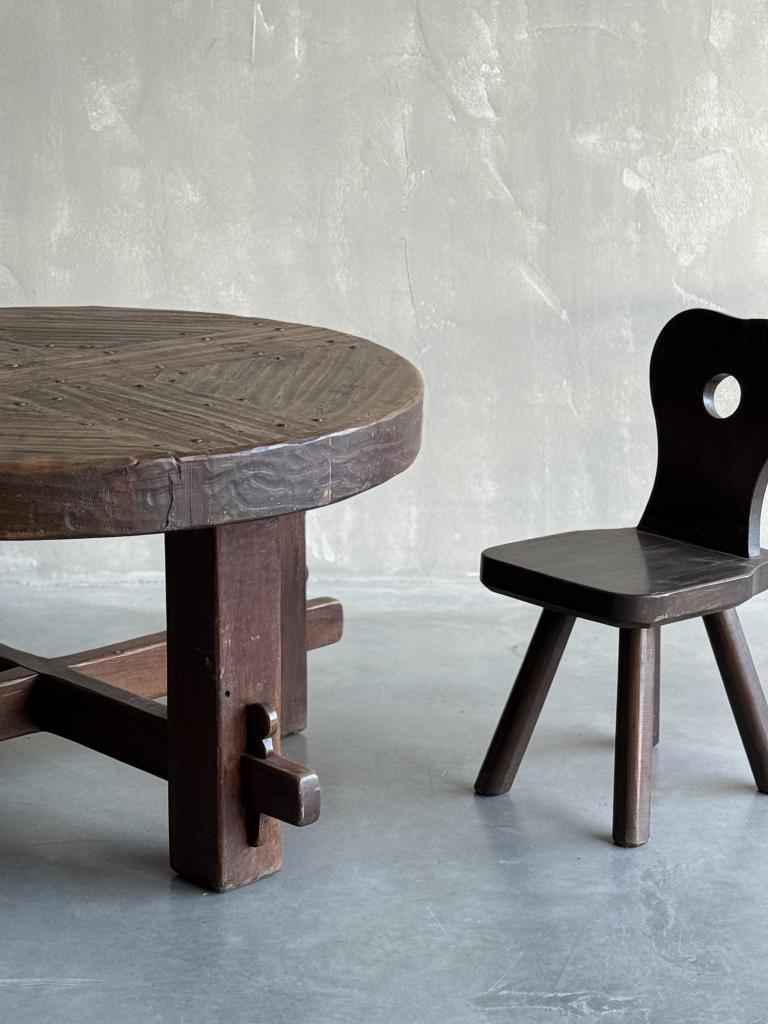 A Monumental Circular Oak Table