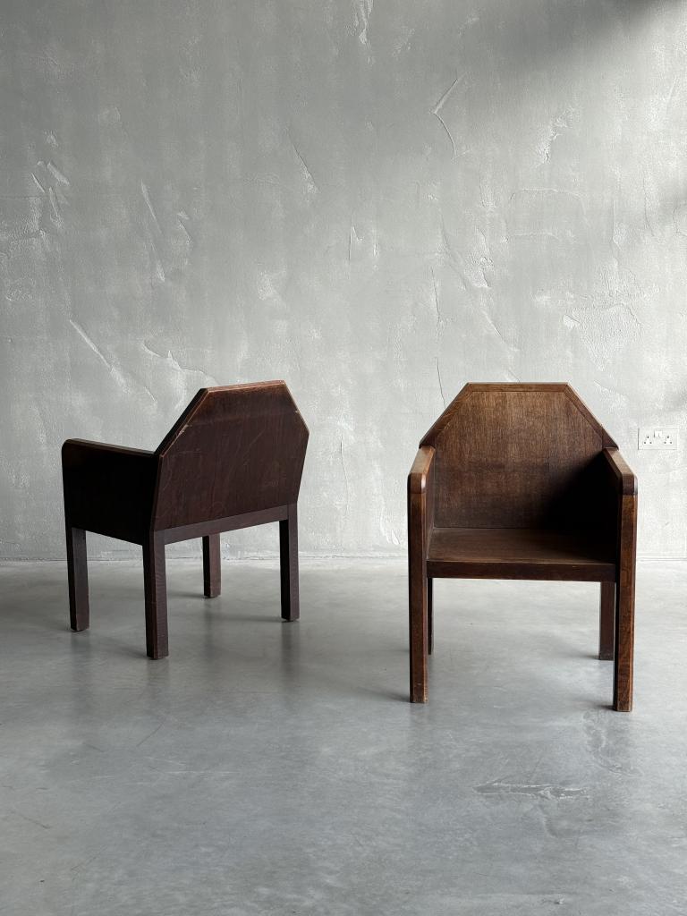 A Pair of French Art Deco Armchairs