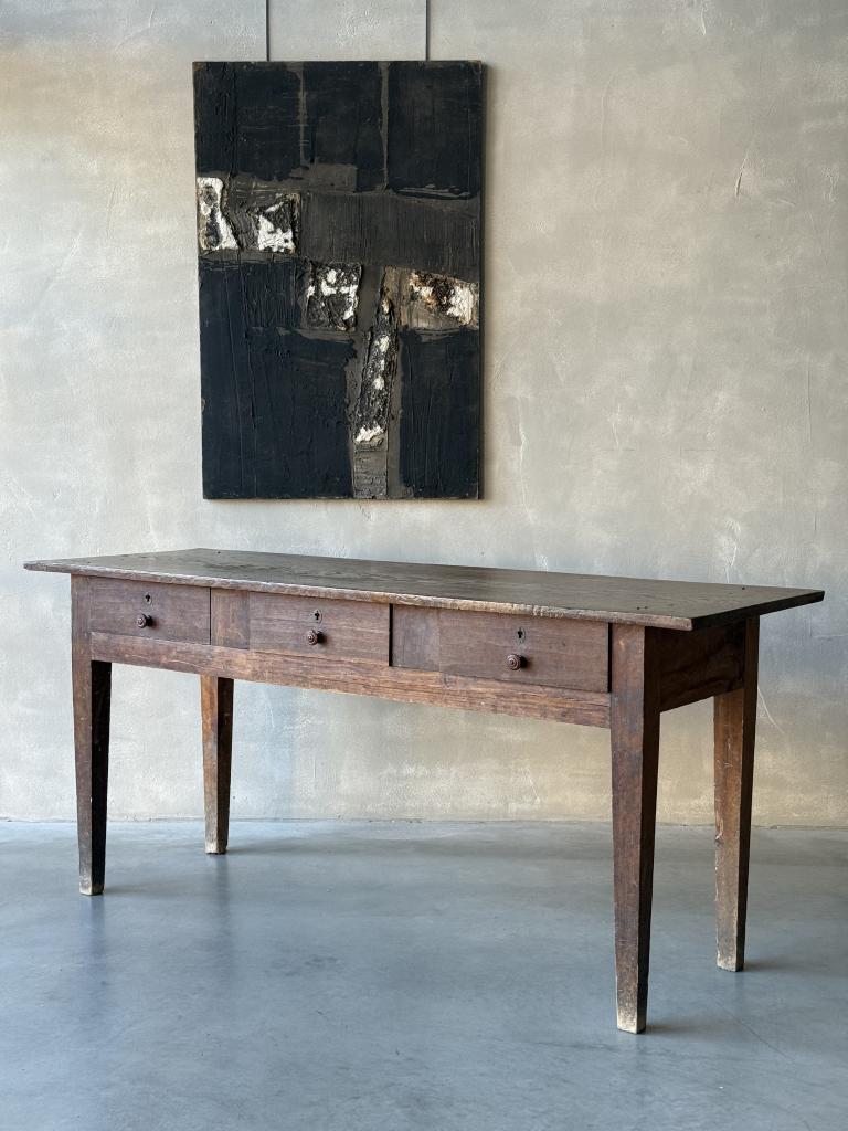 A C19th Spanish Ash and Poplar console