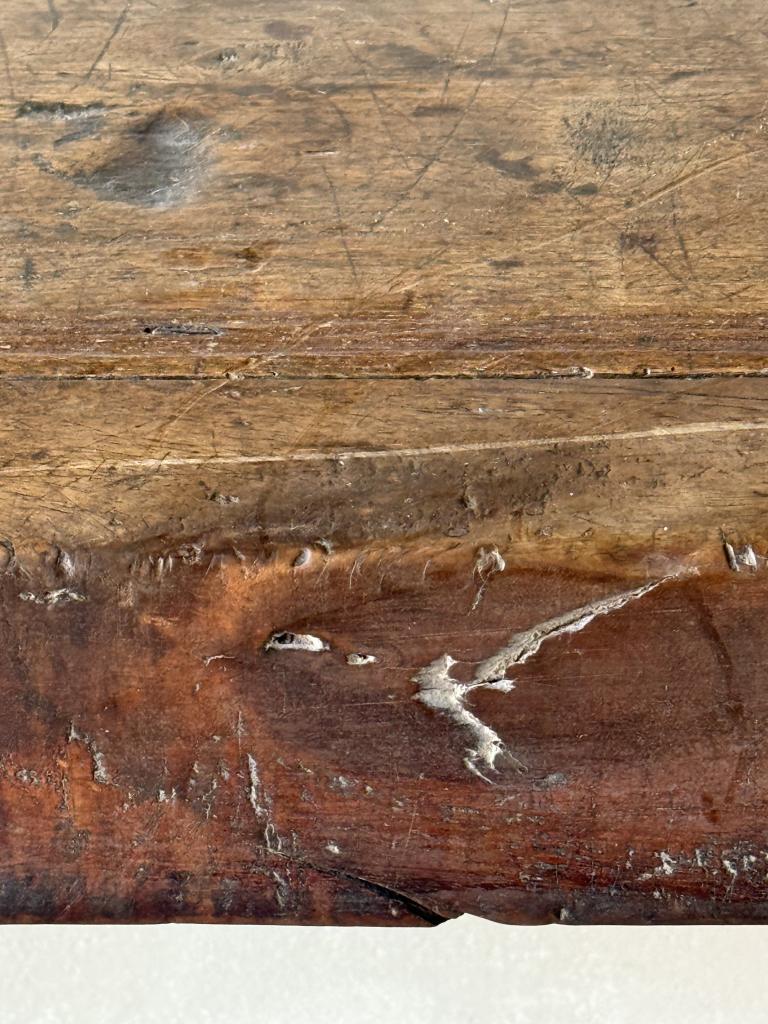 A Primitive C18th Walnut Console Table