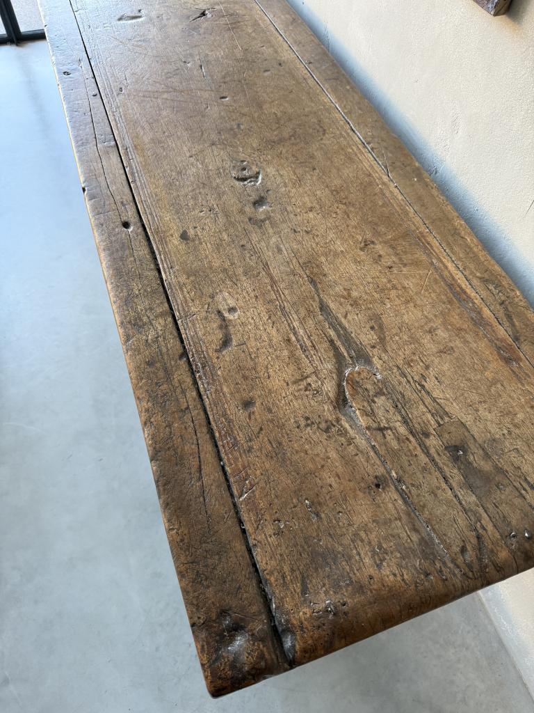 A Primitive C18th Walnut Console Table