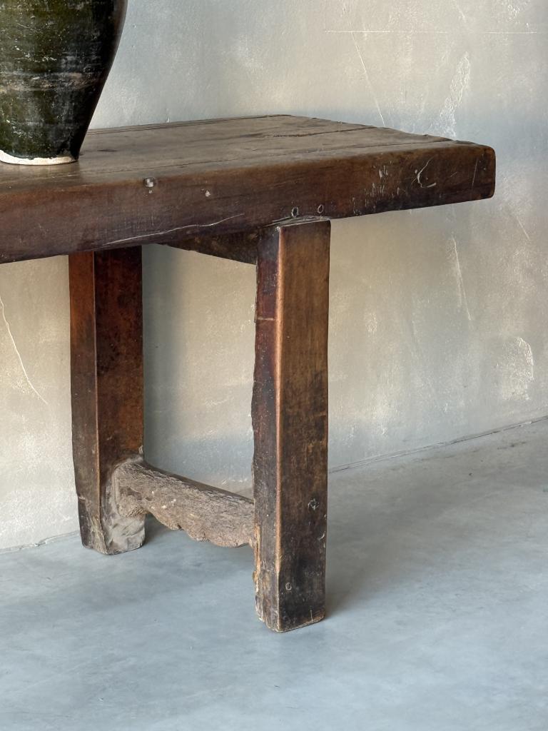 A Primitive C18th Walnut Console Table