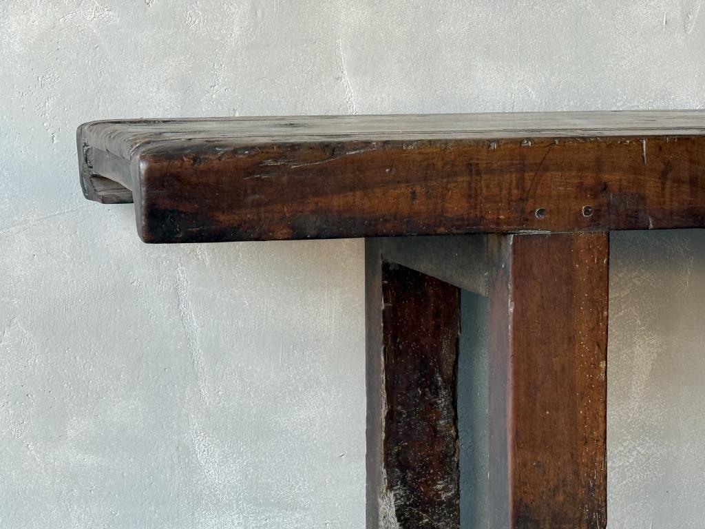 A Primitive C18th Walnut Console Table