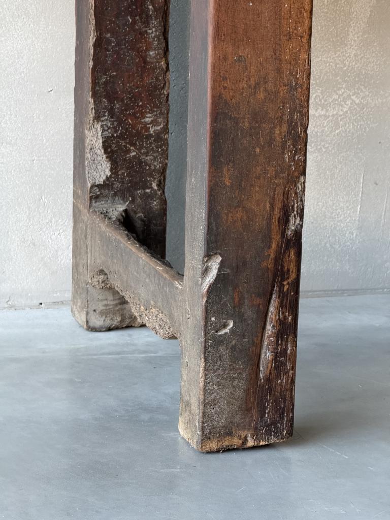 A Primitive C18th Walnut Console Table