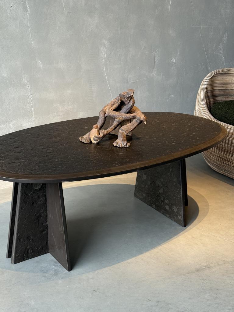 A 1970s textured Slate Coffee Table