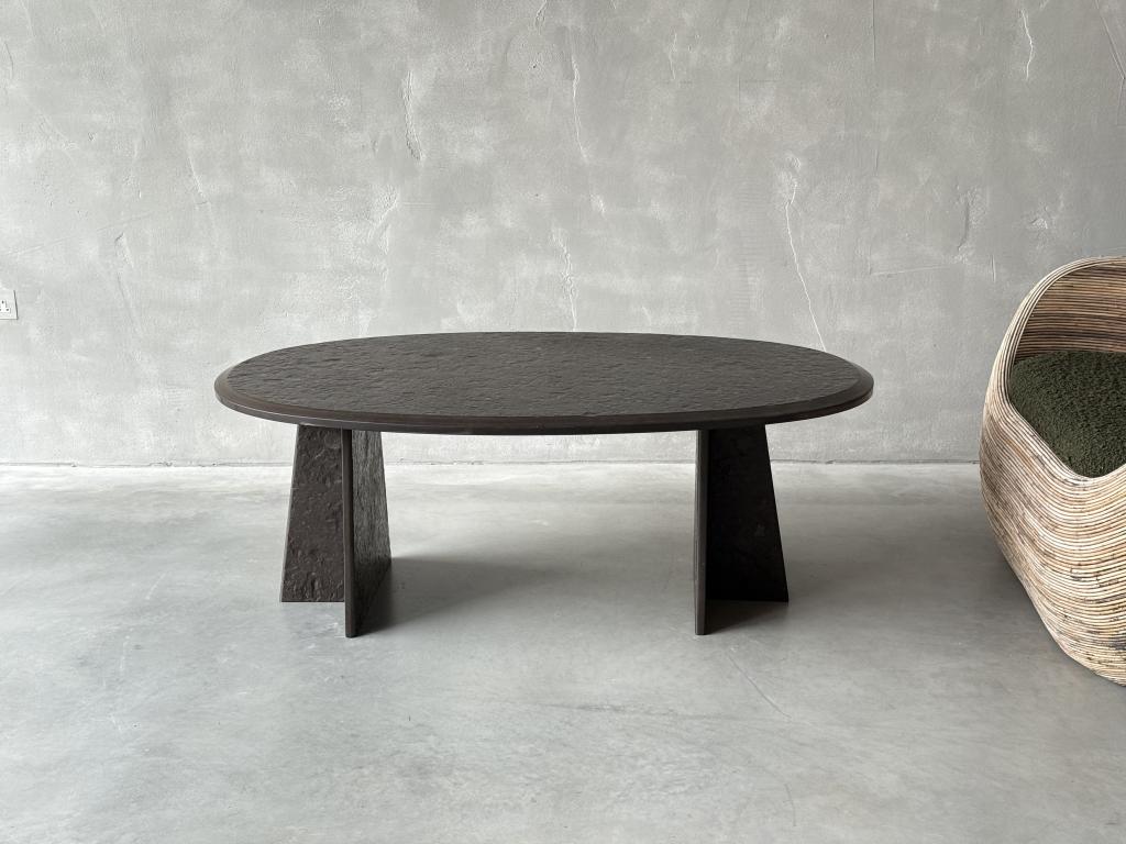 A 1970s textured Slate Coffee Table