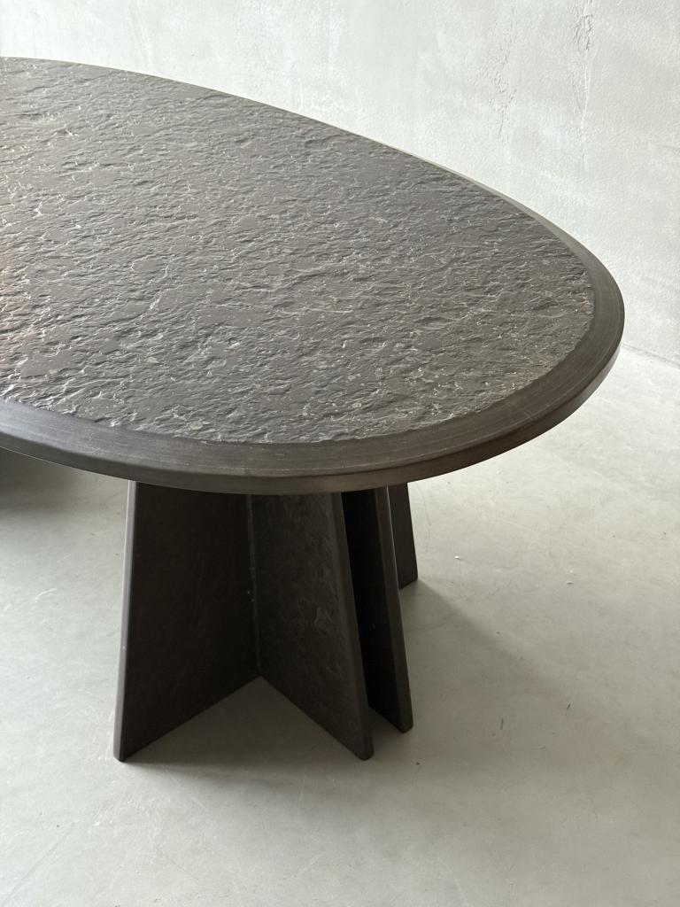 A 1970s textured Slate Coffee Table