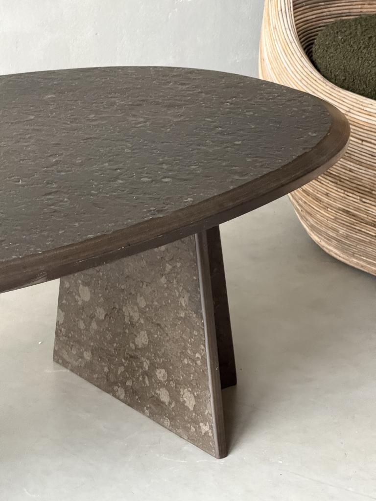 A 1970s textured Slate Coffee Table