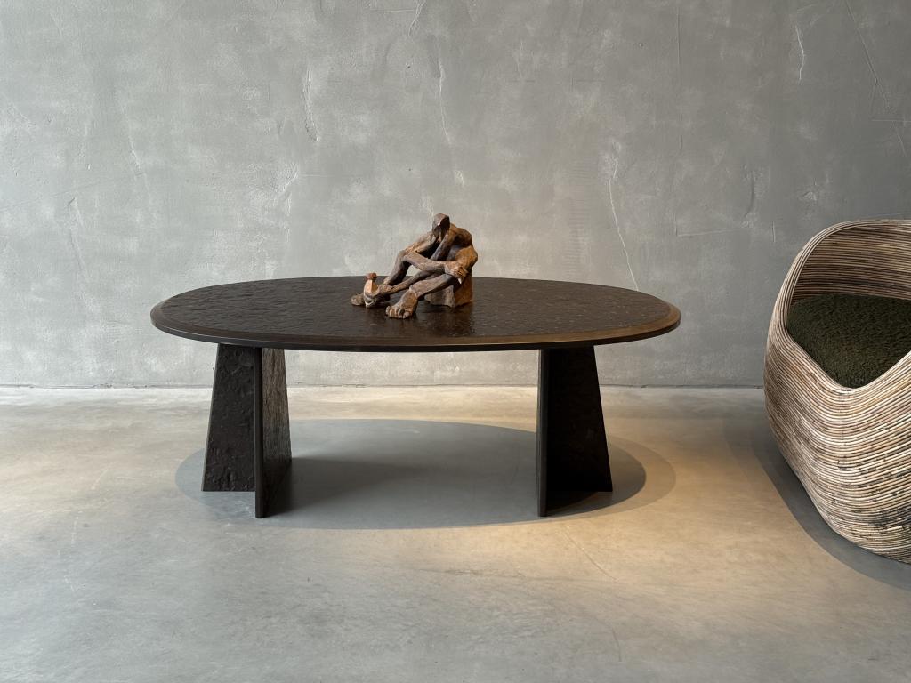 A 1970s textured Slate Coffee Table