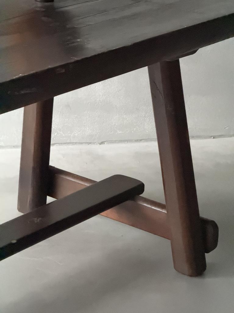 A 1970s Brutalist Pine Table