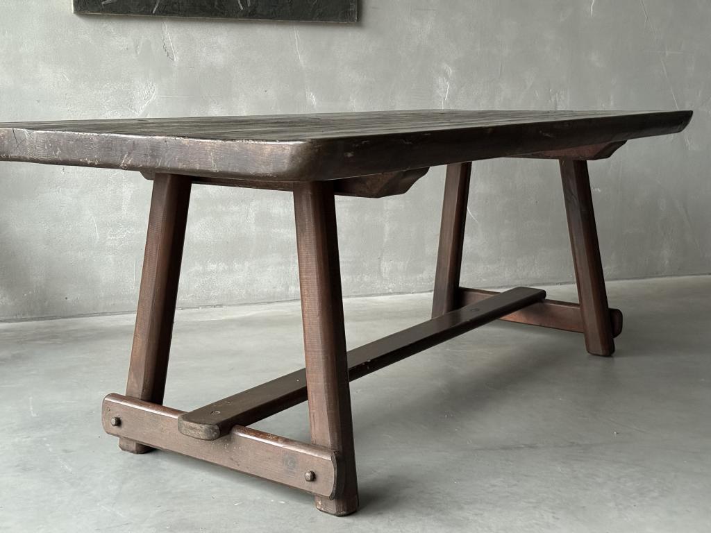 A 1970s Brutalist Pine Table