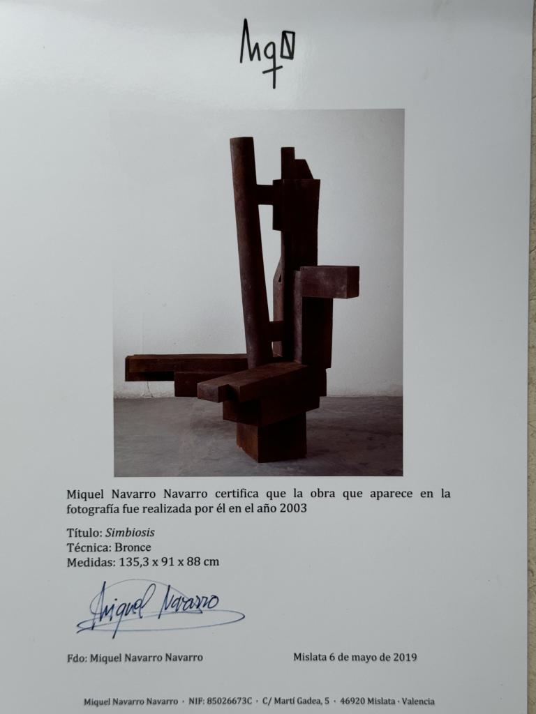 A Large Abstract Bronze by Miquel Navarro