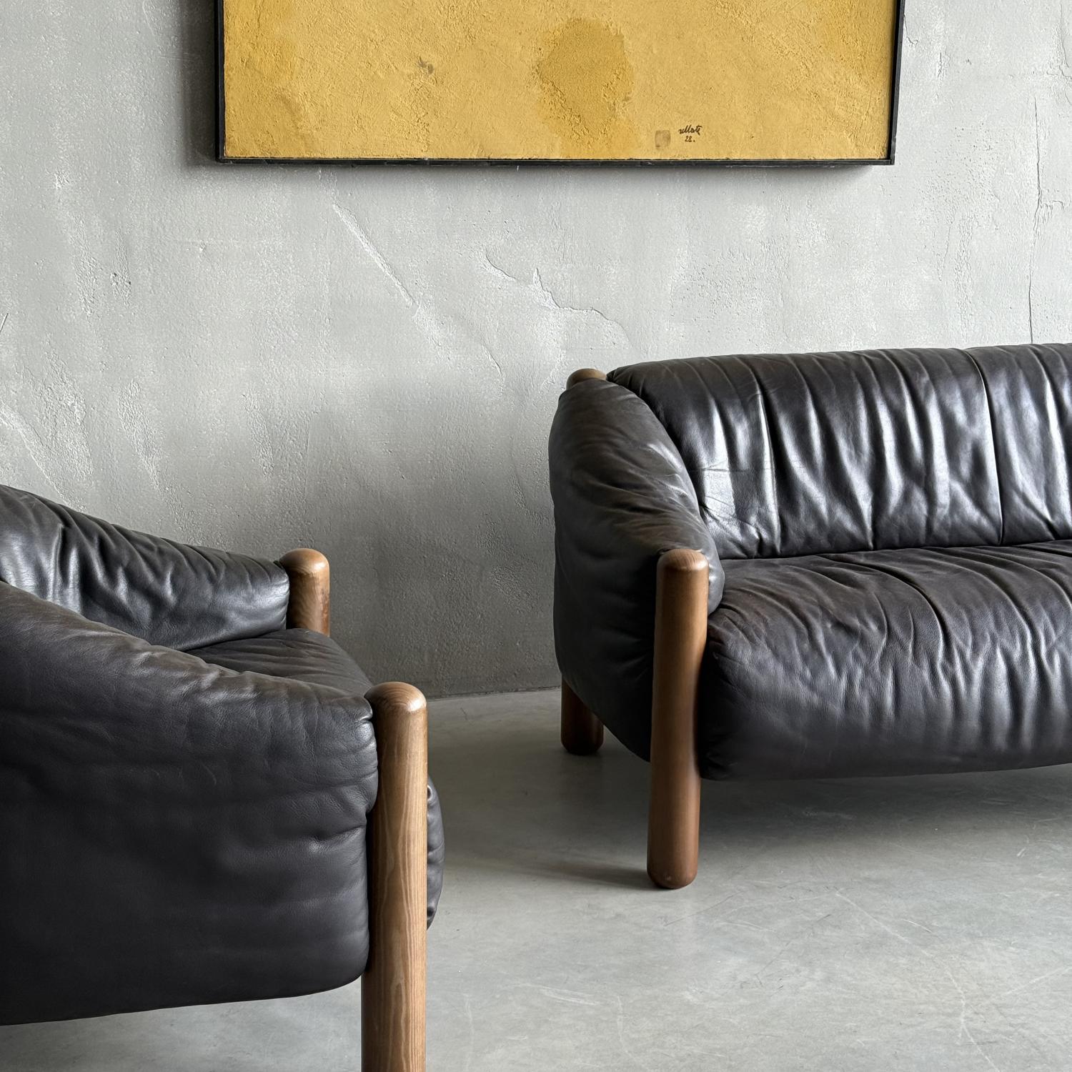 A Rare DeSede Sofa and Armchair