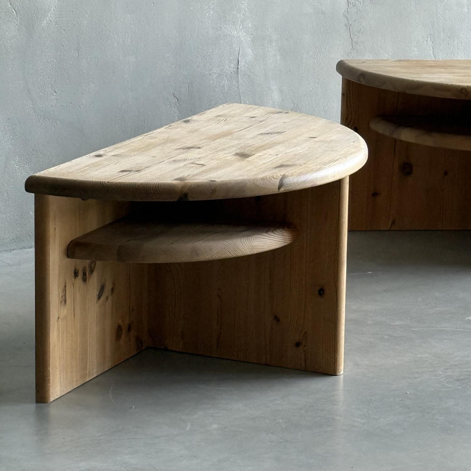 A Pair of German Pine side Tables
