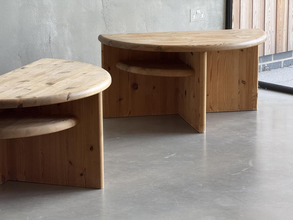 A Pair of German Pine side Tables