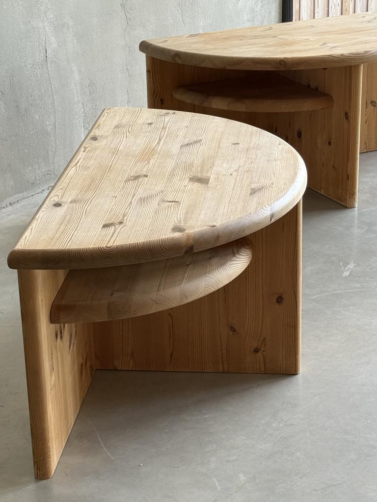 A Pair of German Pine side Tables