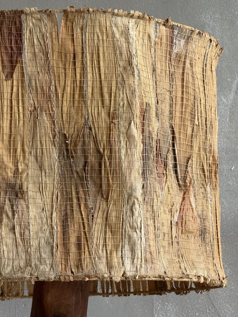A 1960s Olive Wood Floor Lamp