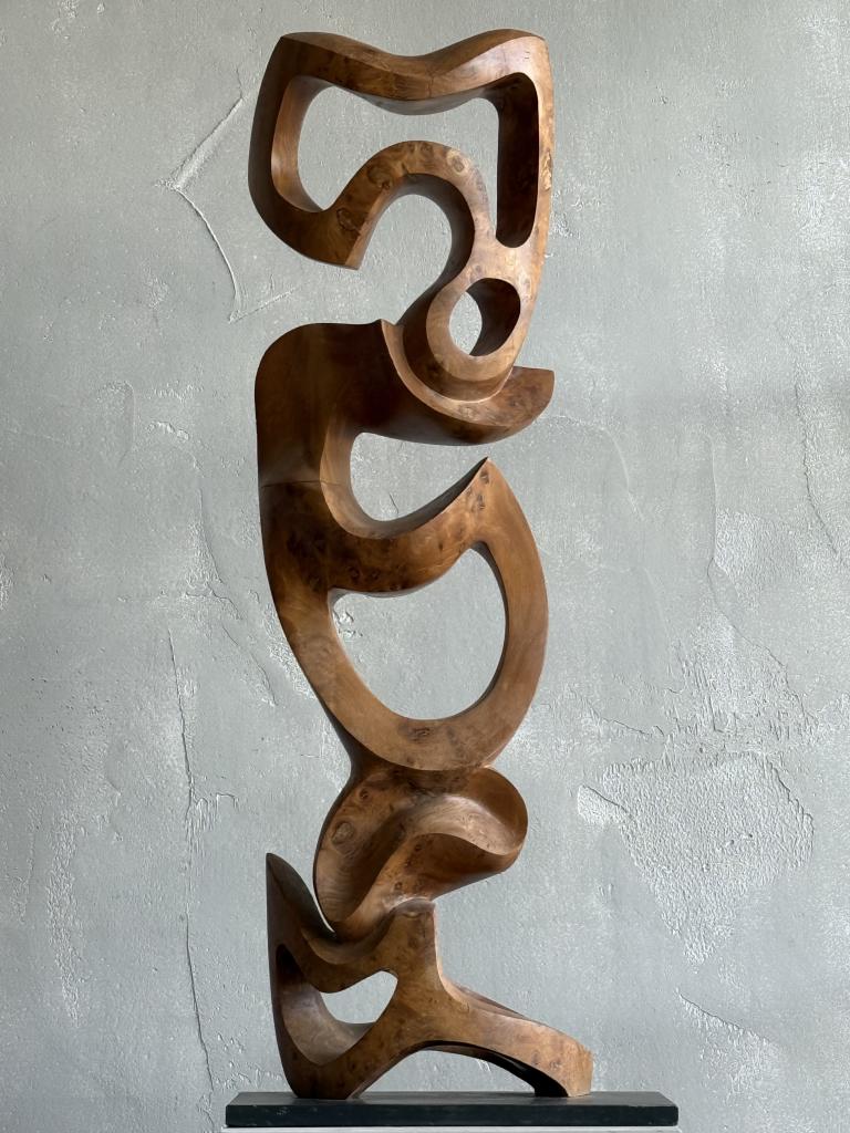 A 1960s carved Elm Wood Sculpture