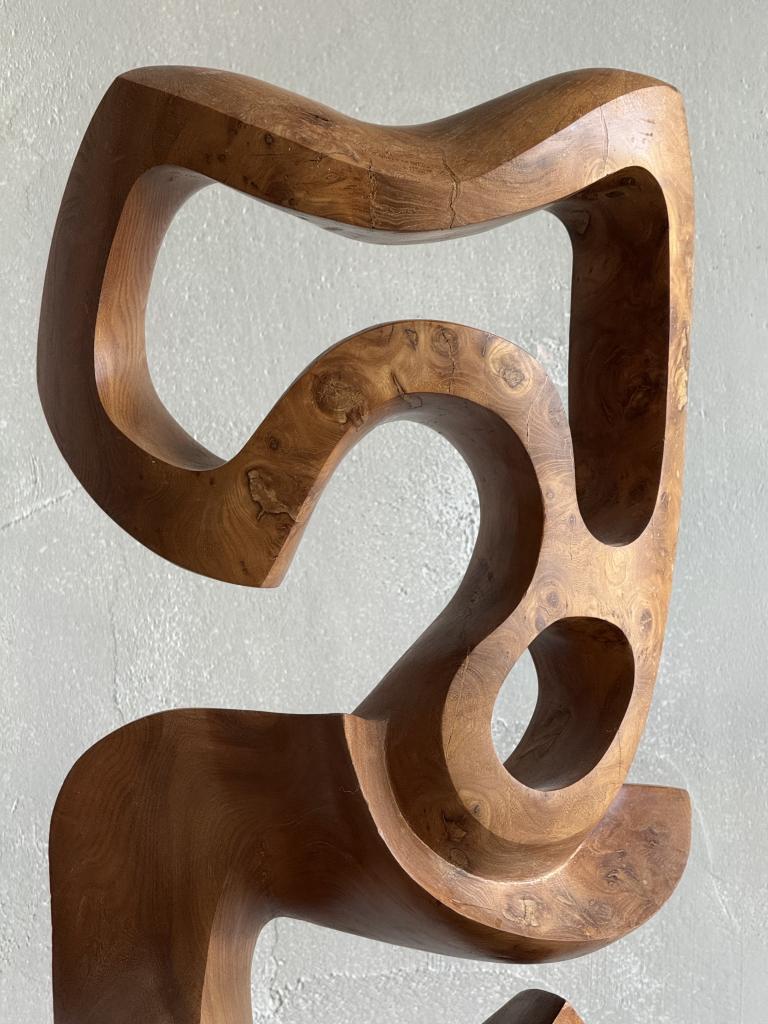 A 1960s carved Elm Wood Sculpture