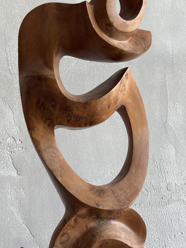 A 1960s carved Elm Wood Sculpture