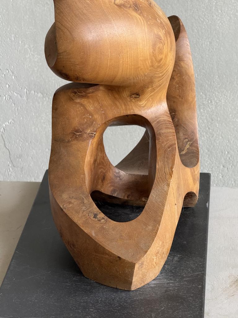 A 1960s carved Elm Wood Sculpture