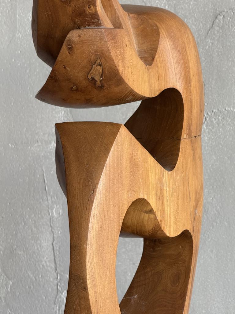 A 1960s carved Elm Wood Sculpture