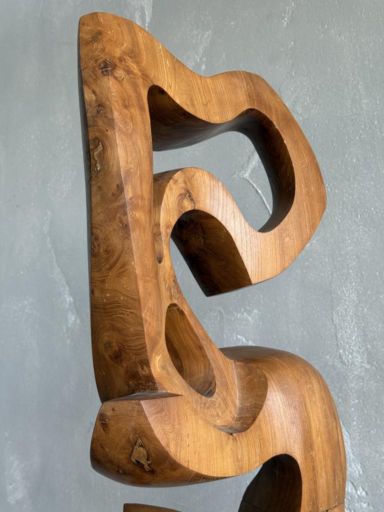 A 1960s carved Elm Wood Sculpture