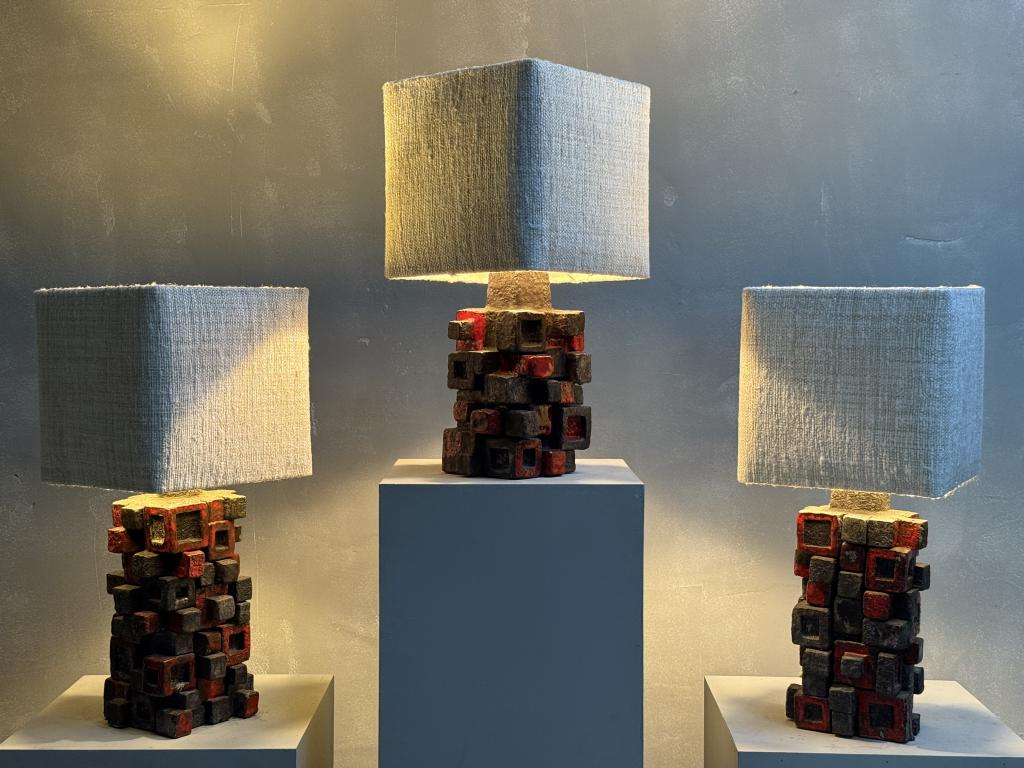 An Exceptional suite of Brutalist Lamps