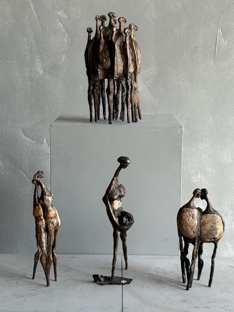 Abstract Bronze sculptures by Tadeusz Foltyn