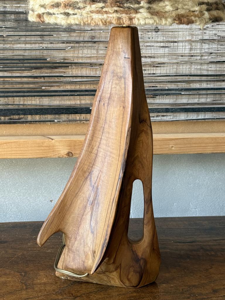 2 1960s Olive Wood Lamps