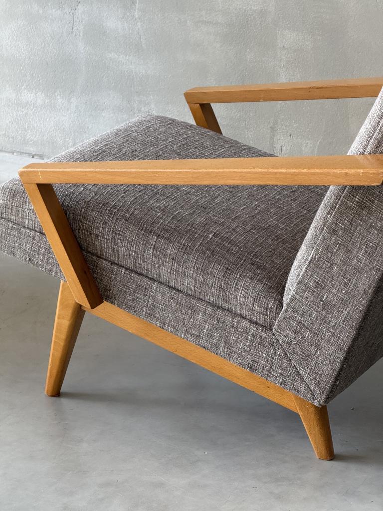 An Unusual Pair of 1950s French Armchairs