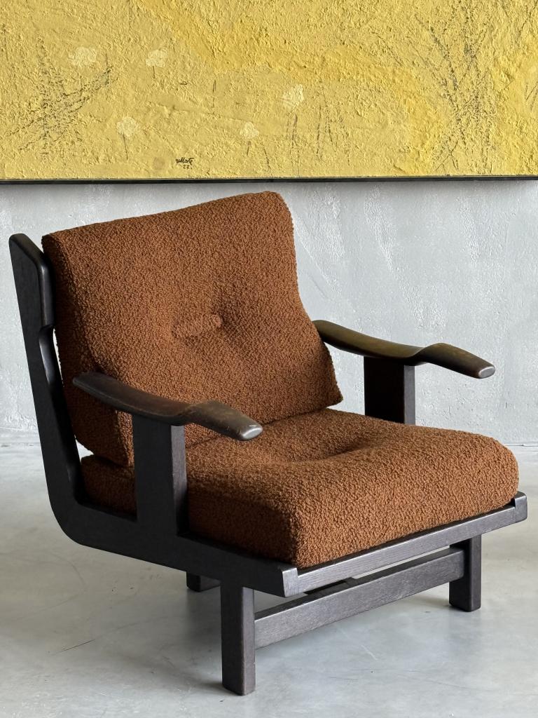 A pair of 1960s French Oak Armchairs