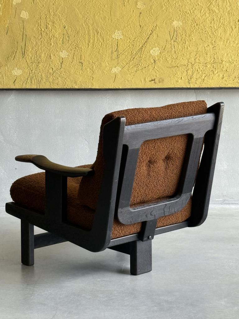 A pair of 1960s French Oak Armchairs