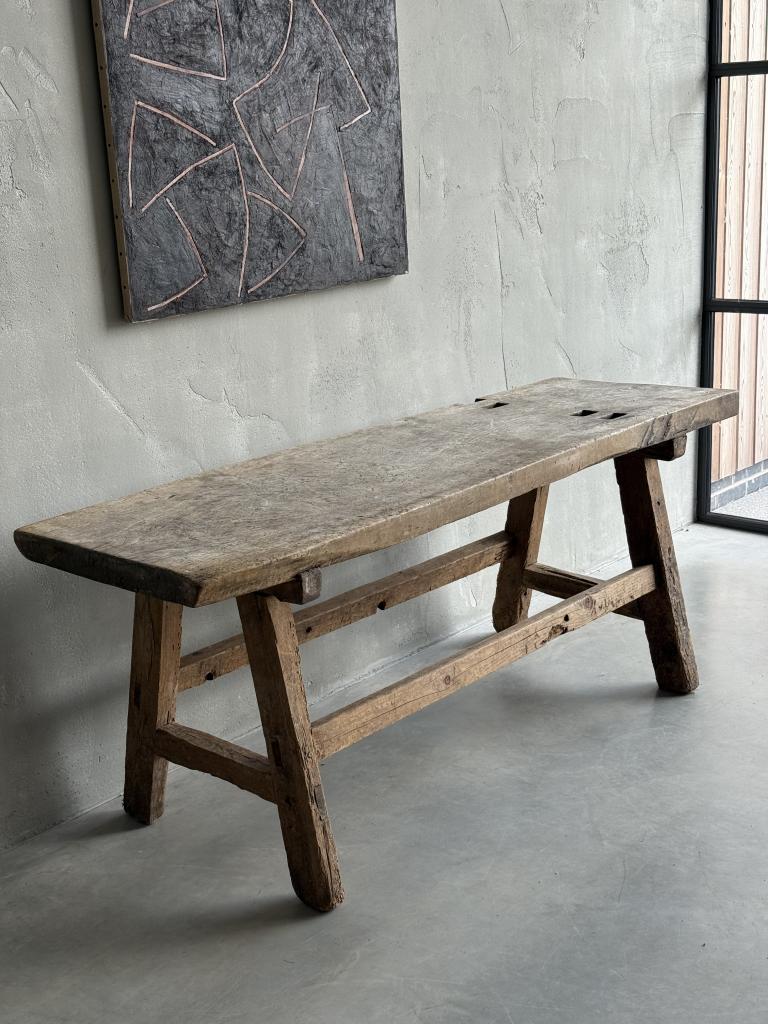 A C19th single Plank Atelier Table