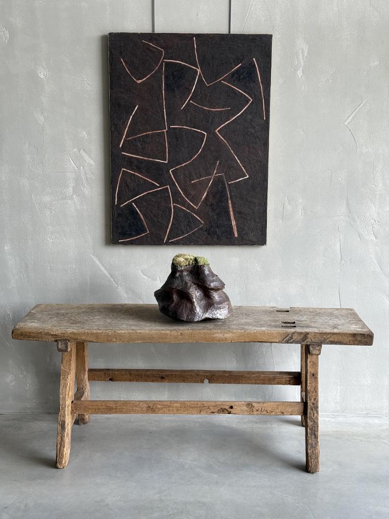 A C19th single Plank Atelier Table