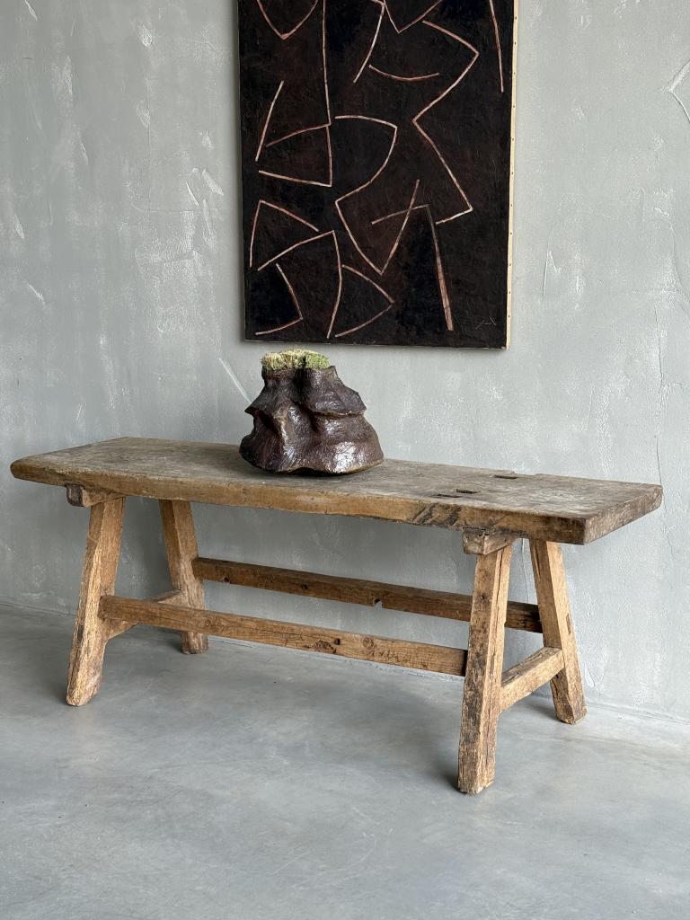 A C19th single Plank Atelier Table