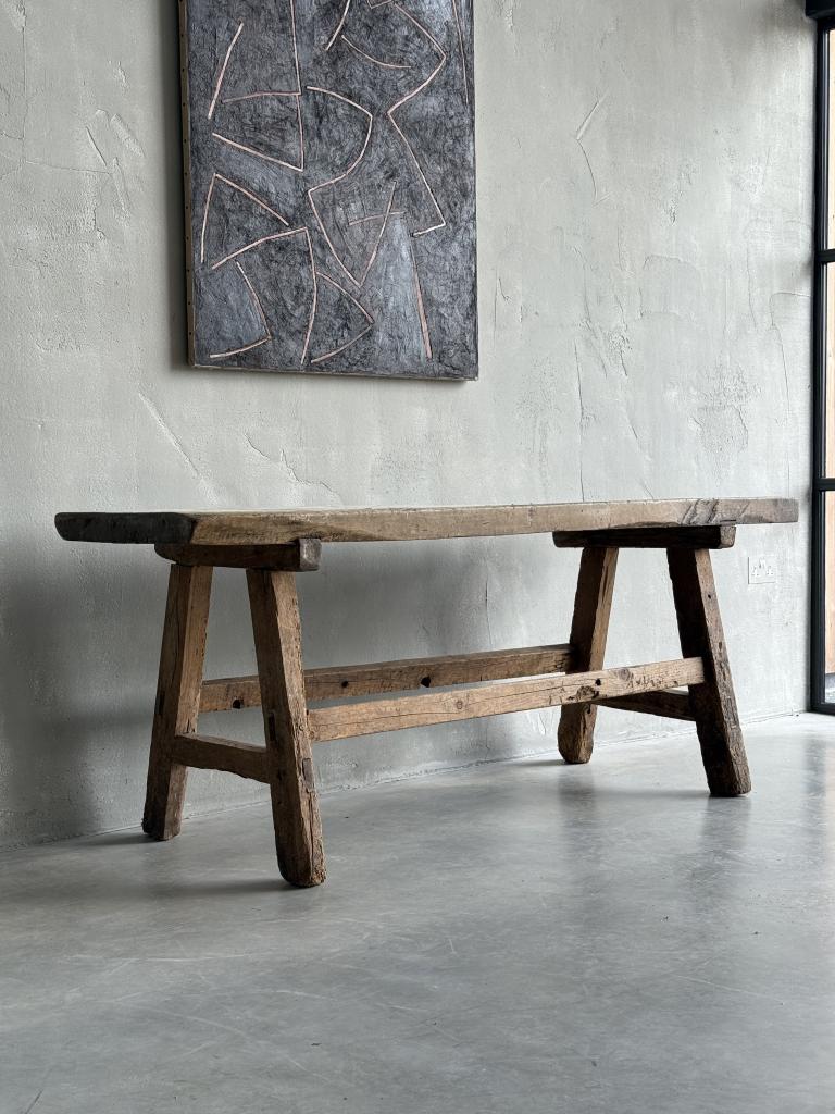 A C19th single Plank Atelier Table