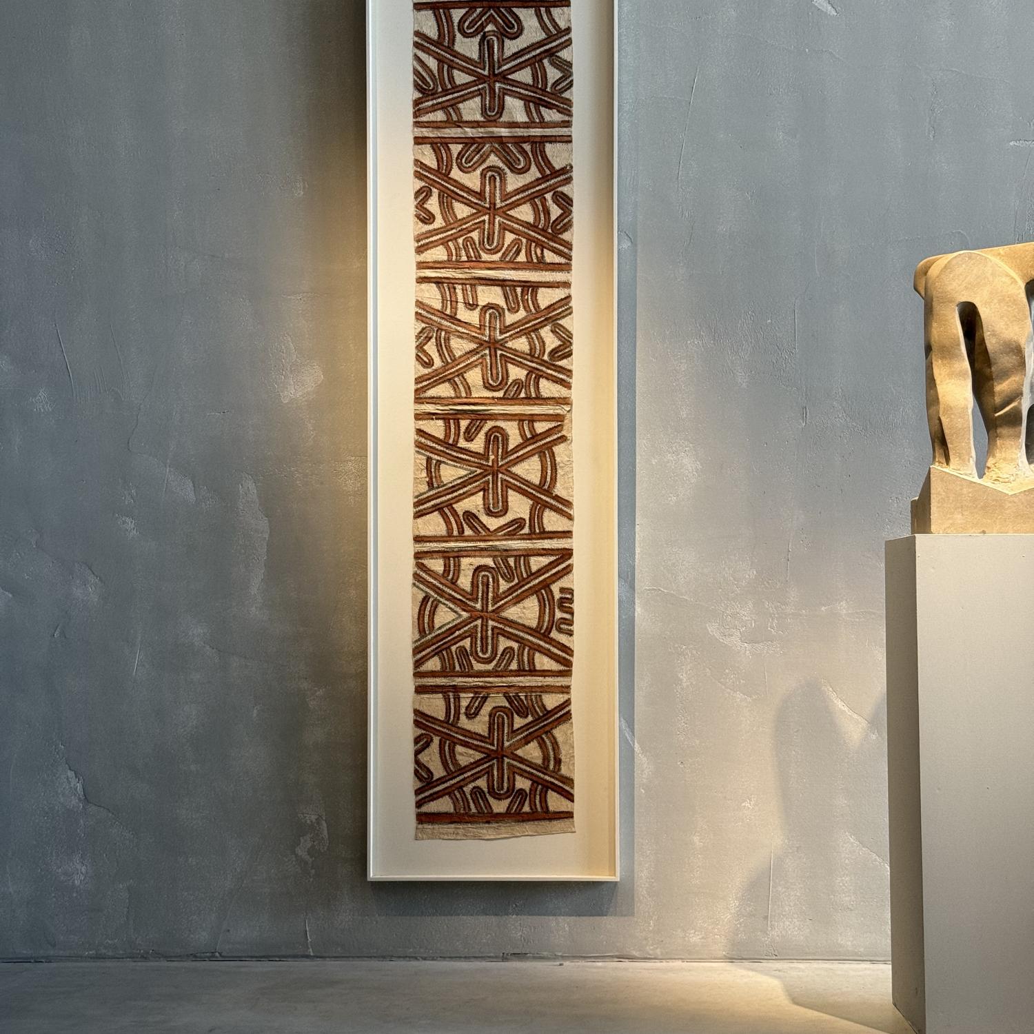 A Vintage Mounted Tapa Cloth #3