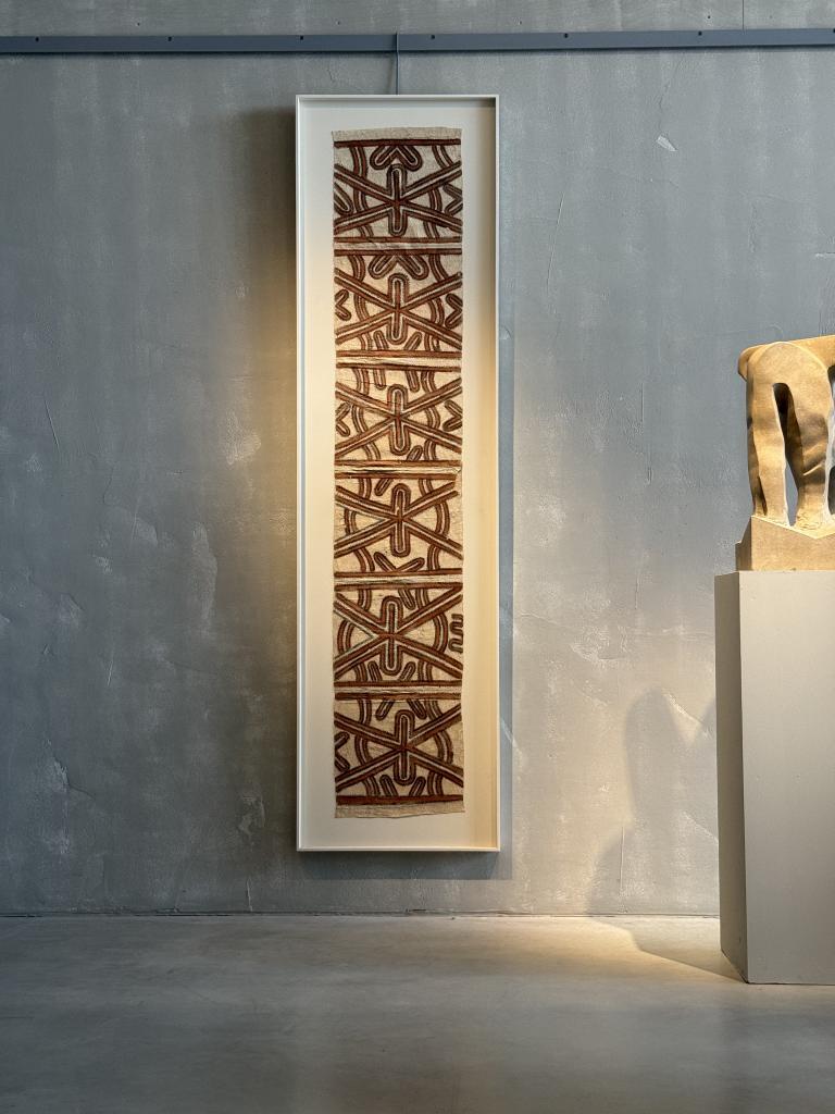 A Vintage Mounted Tapa Cloth #3