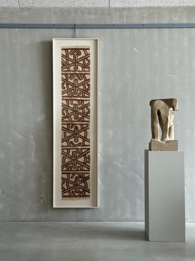 A Vintage Mounted Tapa Cloth #3