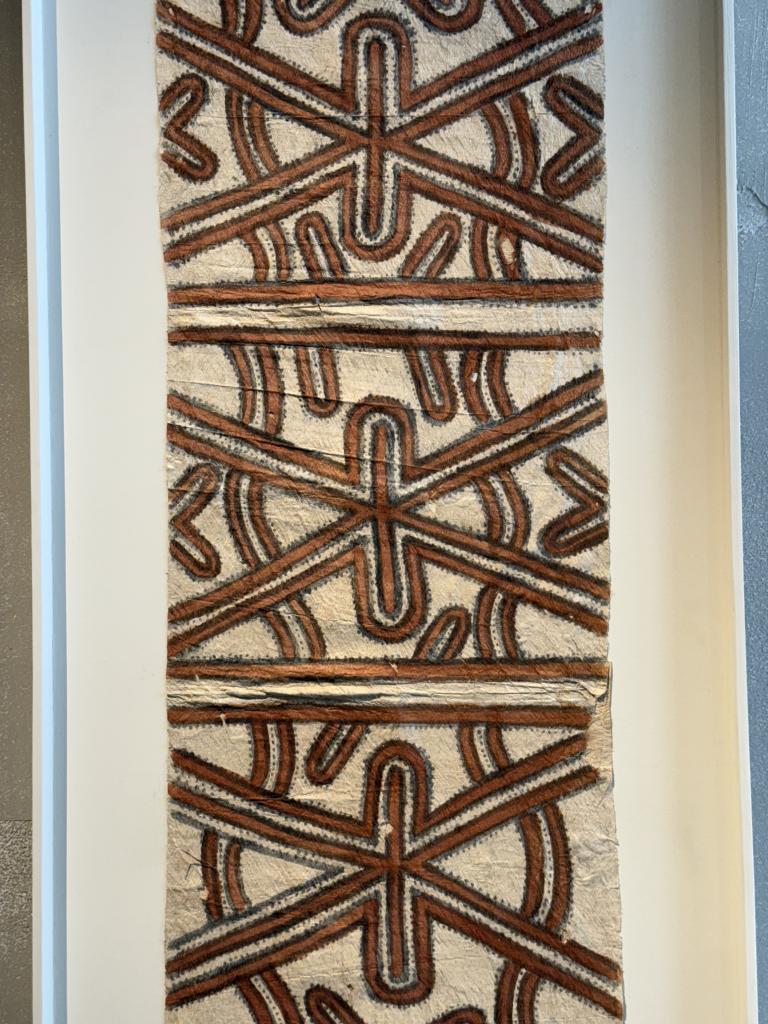 A Vintage Mounted Tapa Cloth #3