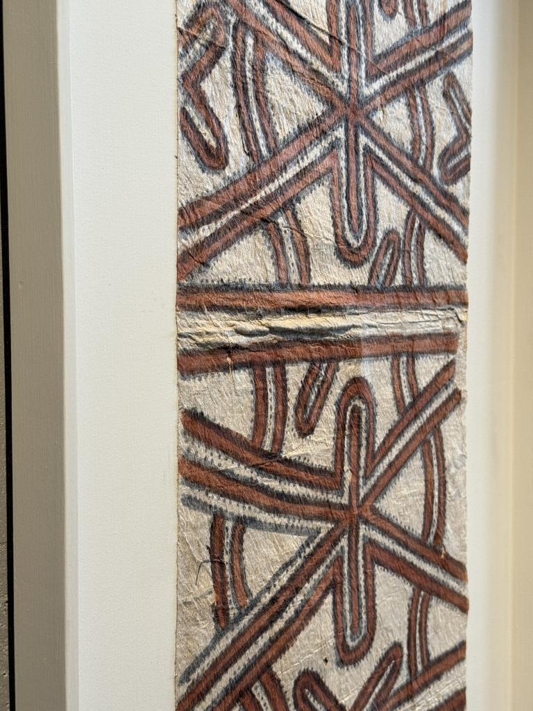 A Vintage Mounted Tapa Cloth #3