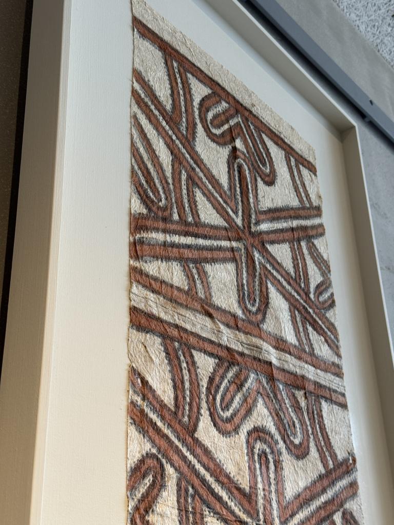 A Vintage Mounted Tapa Cloth #3